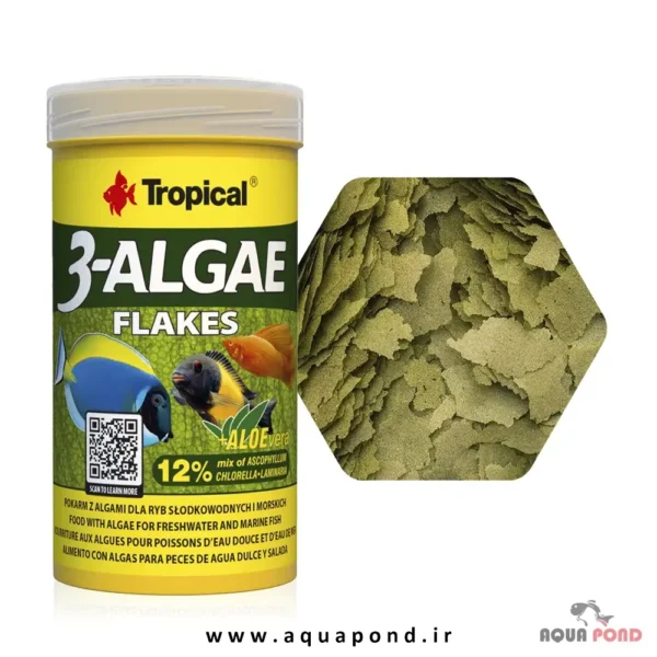 پولکی ۳ جلبک تروپیکال غذای ماهی آب شیرین و آبشور