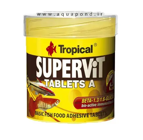 سوپرویت تبلت A تروپیکال غذای قرصی عموم ماهیان آکواریومی