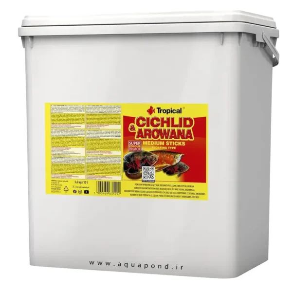 سیچلاید آروانا مدیوم استیک تروپیکال غذای ماهیان گوشتخوار و همه چیز خوار