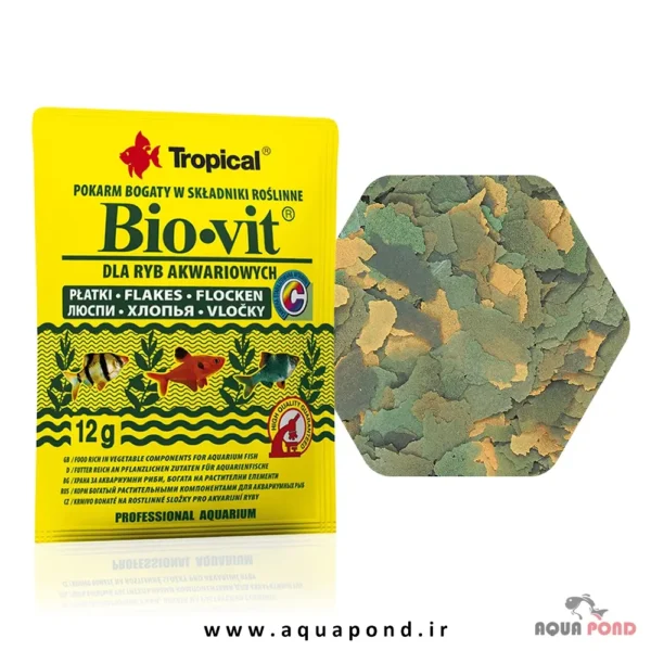 بایو ویت تروپیکال غذای پولکی برای ماهی گیاه خوار