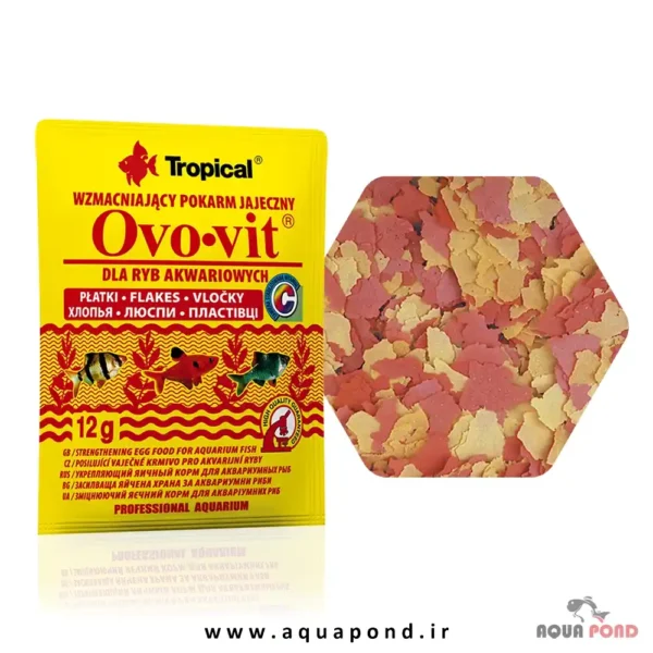 اوو ویت تروپیکال غذای پولکی عمومی ماهیان بر پایه تخم مرغ
