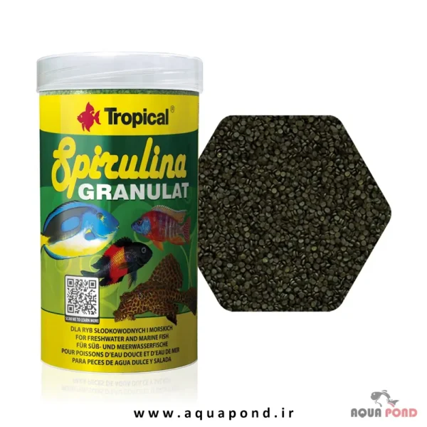 اسپیرولینا گرانولات تروپیکال غذای ماهی گیاه خوار و همه چیزخوار