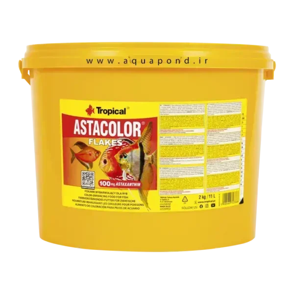 آستاکالر تروپیکال غذای پولکی تقویت رنگ ماهی دیسکس