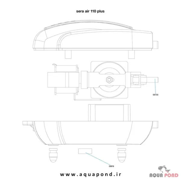 ساختار پمپ هوا تک خروجی سرا Air 110 Plus