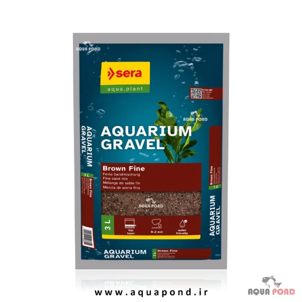 شن ریز قهوه‌ای آکواریوم سرا(sera Aquarium Gravel Brown Fine)
